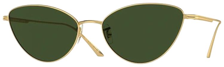 Khaite Cat Eye Sunglasses Sun GoldGreen