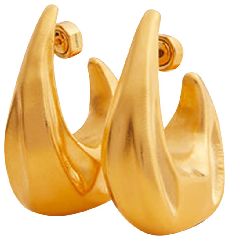 Khaite Olivia Hoop Medium Earrings Antique Gold