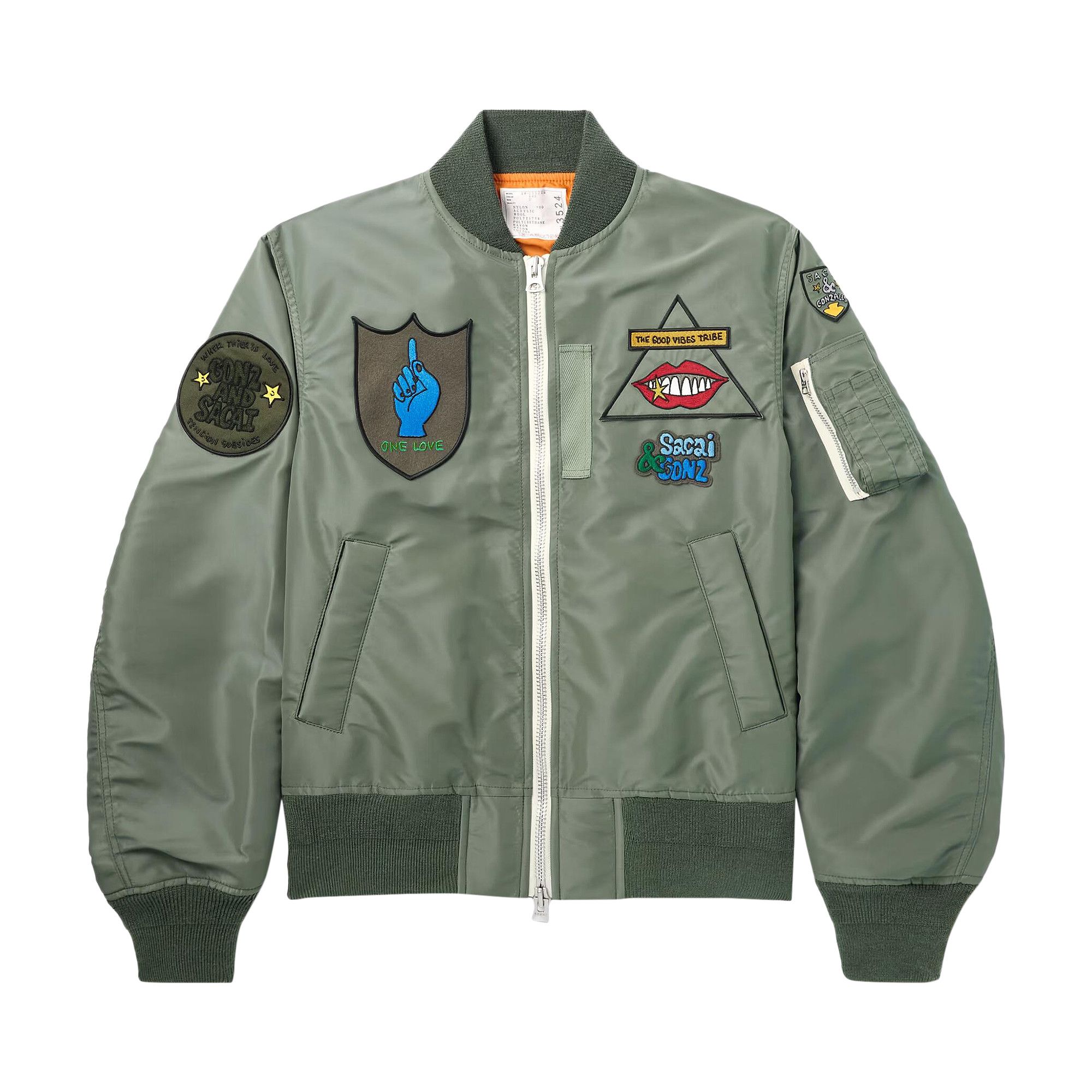 Buy Sacai Gonz Nylon Twill Blouson 'B/Khaki' - 24 03524M 840 | GOAT