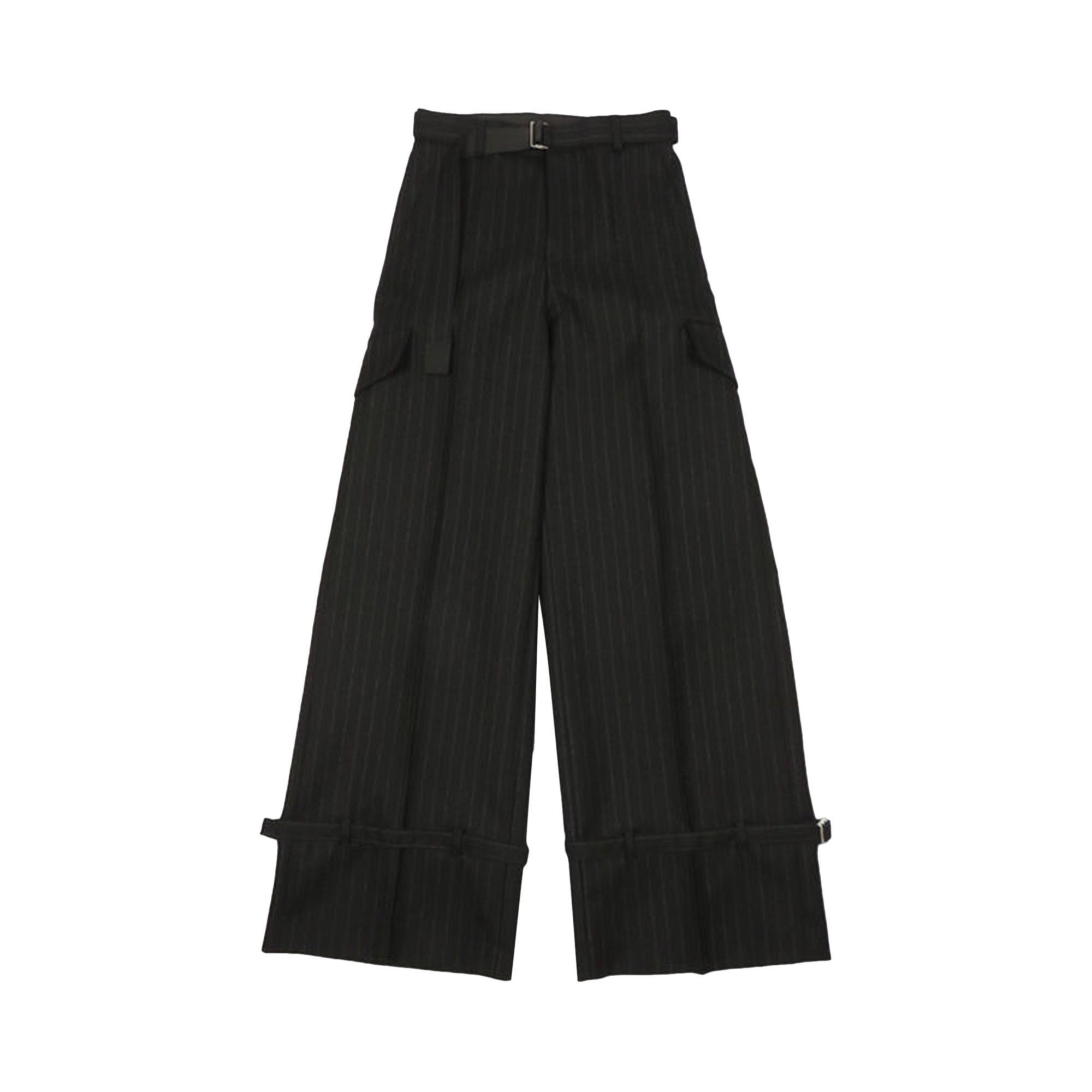 パンツ sacai FW24 CHALK STRIPE PANTS (24 07414 BLACK) Buy Sacai Chalk Stripe Pants 'Black' - 24 07414 001 | GOAT