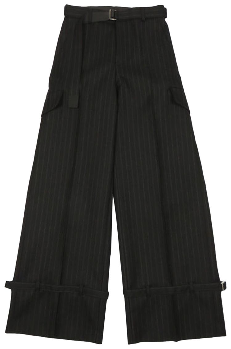 Sacai Chalk Stripe Pants Black
