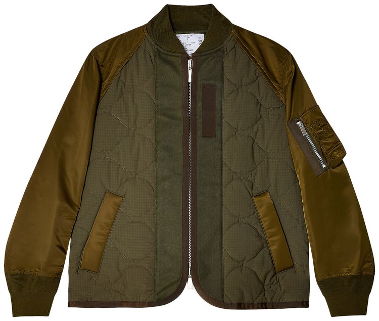 Sacai Nylon Twill x Ripstop Jacket KhakiOlive