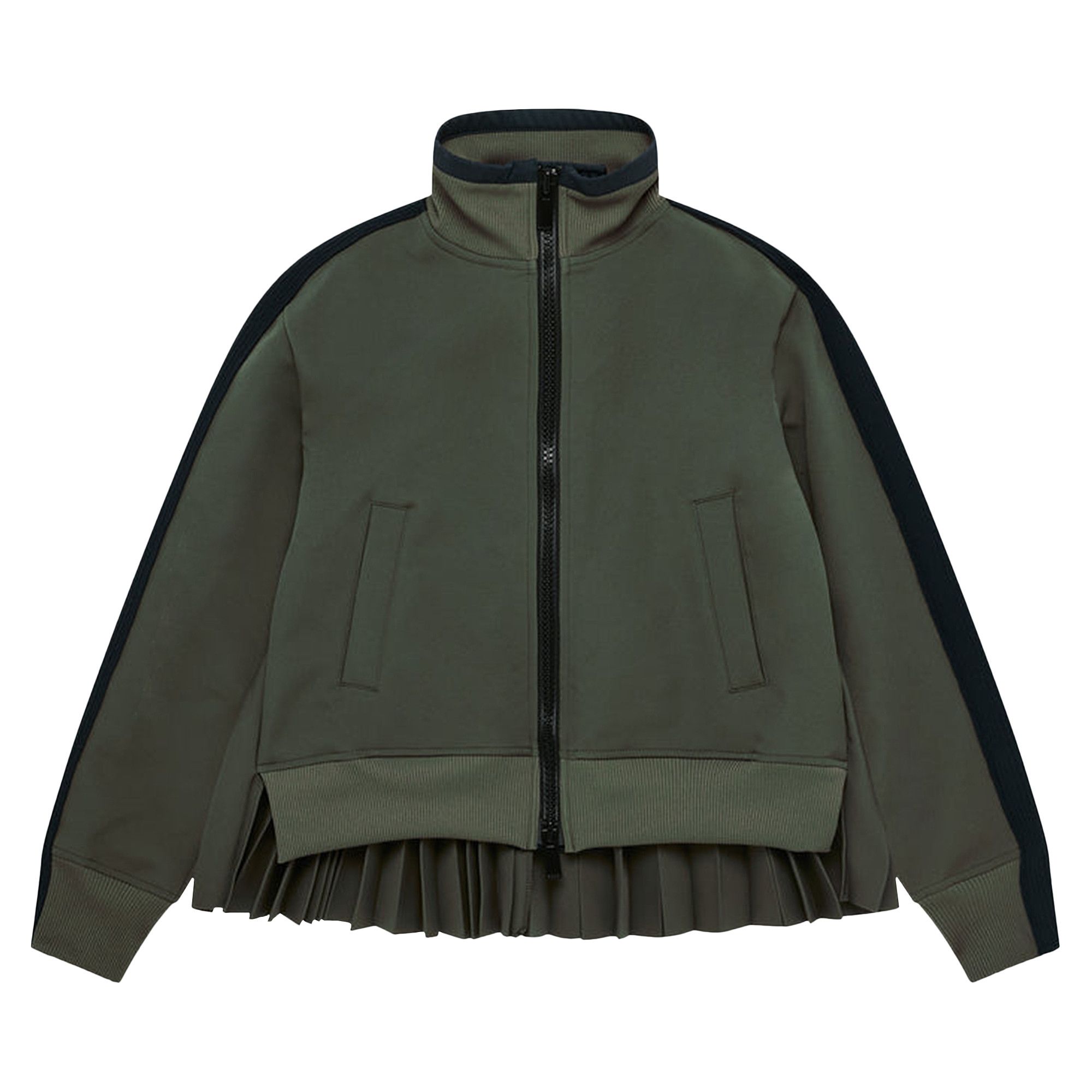 Buy Sacai Technical Jersey Blouson 'Khaki' - 24 07390 501 | GOAT NL