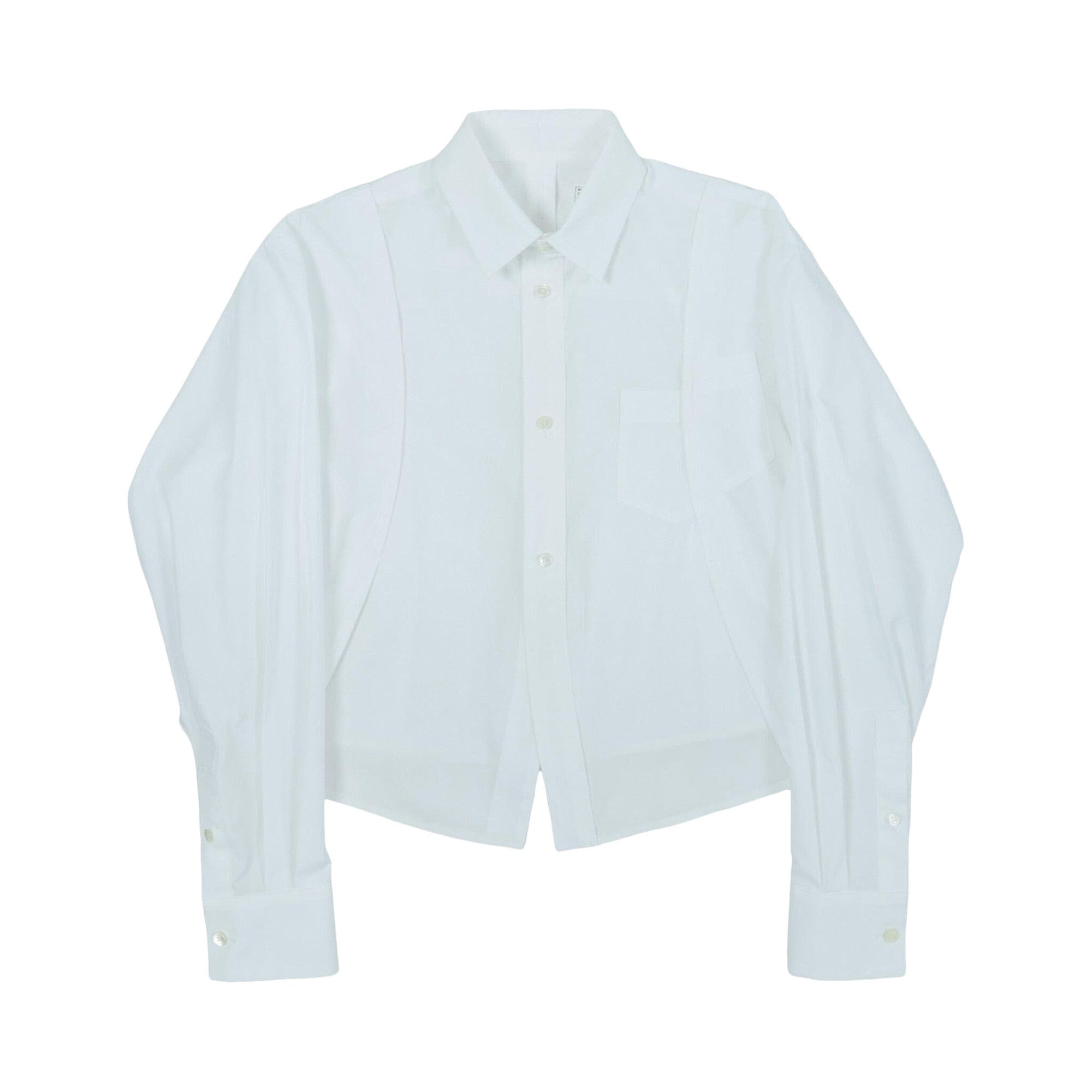 Buy Sacai Poplin Shirt 'Off White' - 24 07449 151 | GOAT