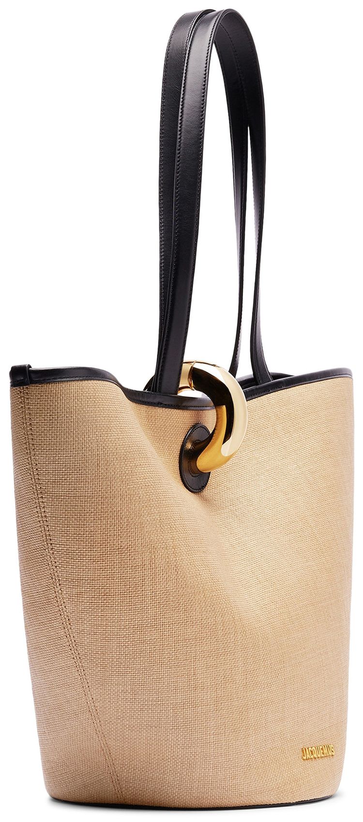 Jacquemus Raffia Tote IvoryBlack