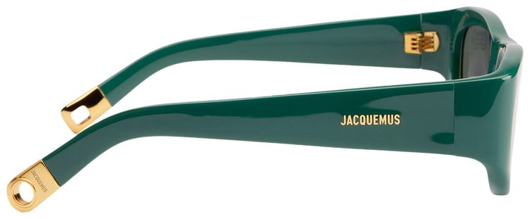 Jacquemus Pilota Sunglasses Dark Green