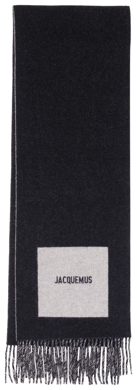 Jacquemus Round Square Scarf Black