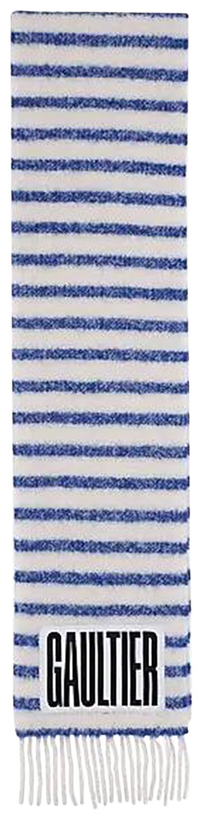 Jean Paul Gaultier Mohair Scarf WhiteBlue
