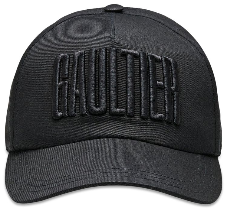 Jean Paul Gaultier Embroidered Cap Black