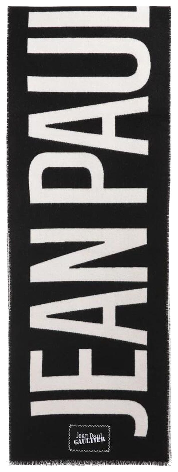 Jean Paul Gaultier Logo Scarf BlackWhite