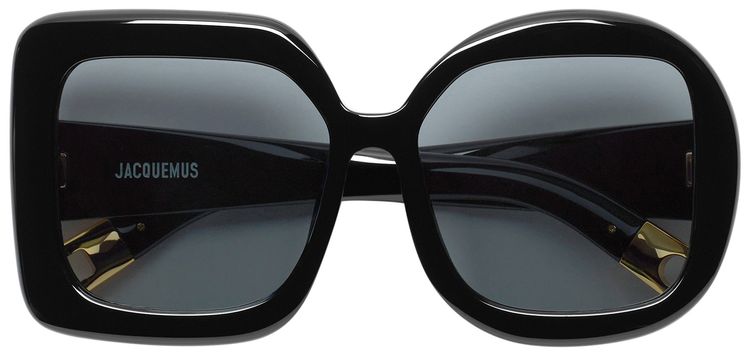 Jacquemus Square Round Sunglasses Black
