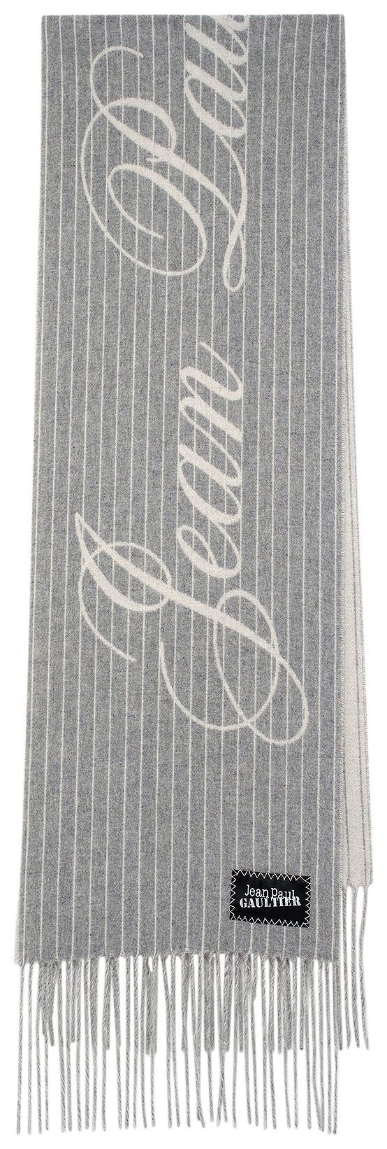 Jean Paul Gaultier Wool Scarf GreyWhite