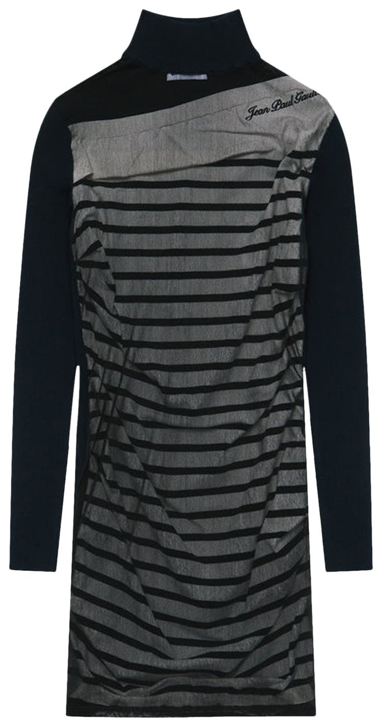Jean Paul Gaultier Marinere Short Dress NavyWhiteBlack