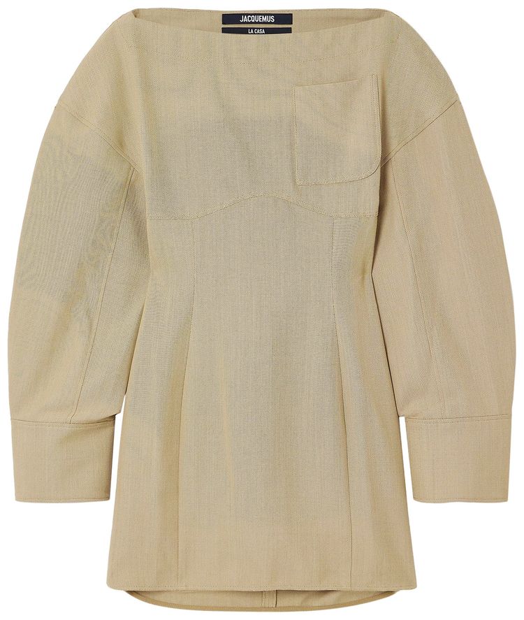 Jacquemus Casaco Shirt Dress Beige
