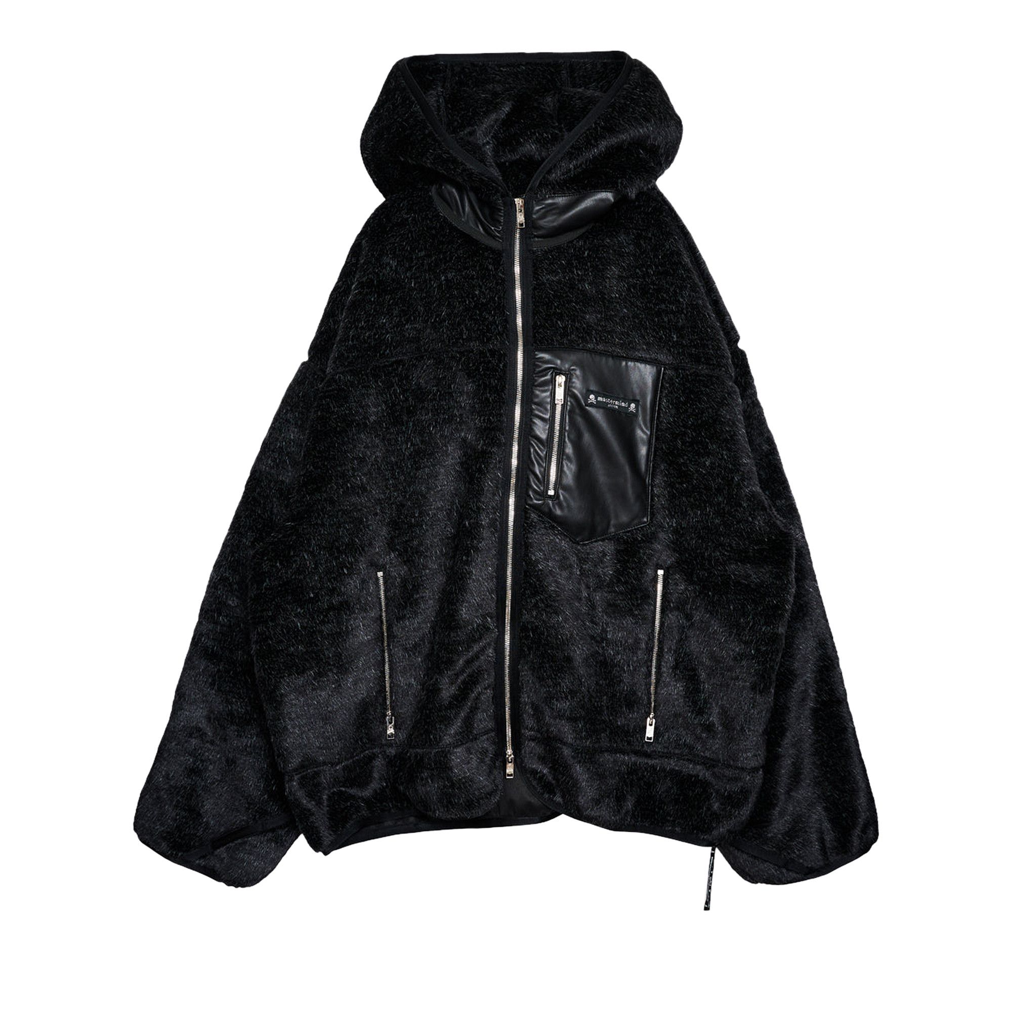ジャケットその他 MASTERMIND 24FW Black Bomber Hooded Jacket MJ24E13 BL050 301 Buy Mastermind Hooded Rabbit Fur Jacket 'Black' - MJ24E13