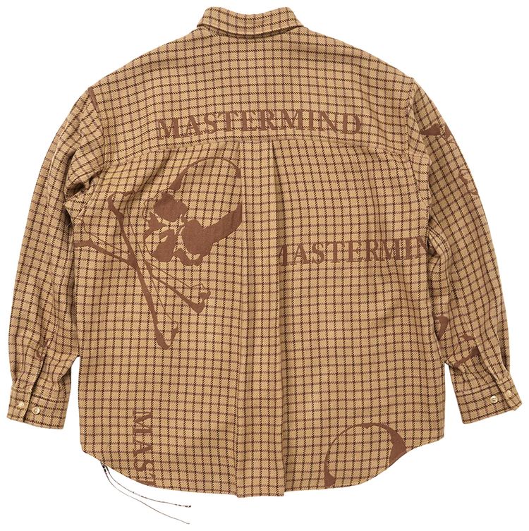Mastermind World Plaid Flannel Shirt Brown