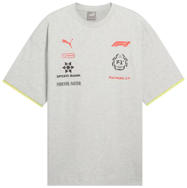 Puma F1 Racing Tee GreyLime