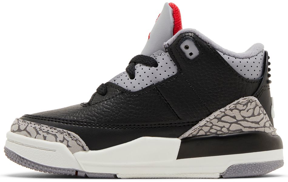 Air Jordan Toddlers Retro 3 'Black Cement 2024' Td Sneakers
