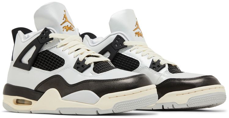 Air Jordan 4 Retro GS Platinum Gold