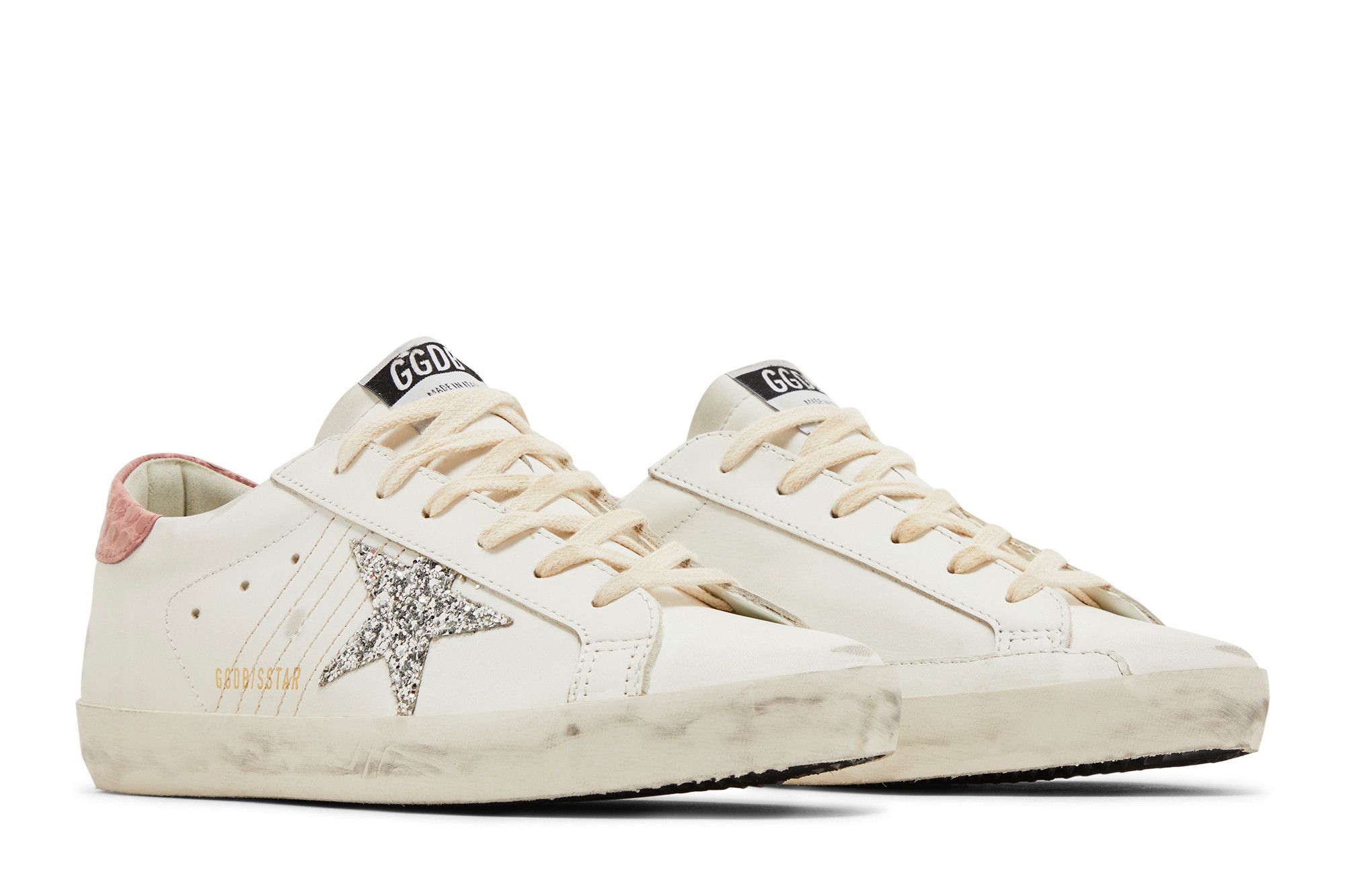 Size 4.0 Golden Goose Wmns Superstar 'White Silver Pink'
