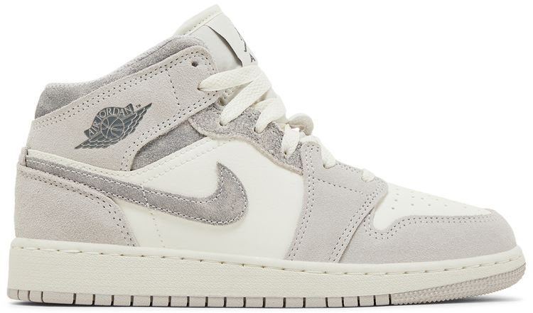 Air Jordan 1 Mid SE GS Neutral Grey Sail