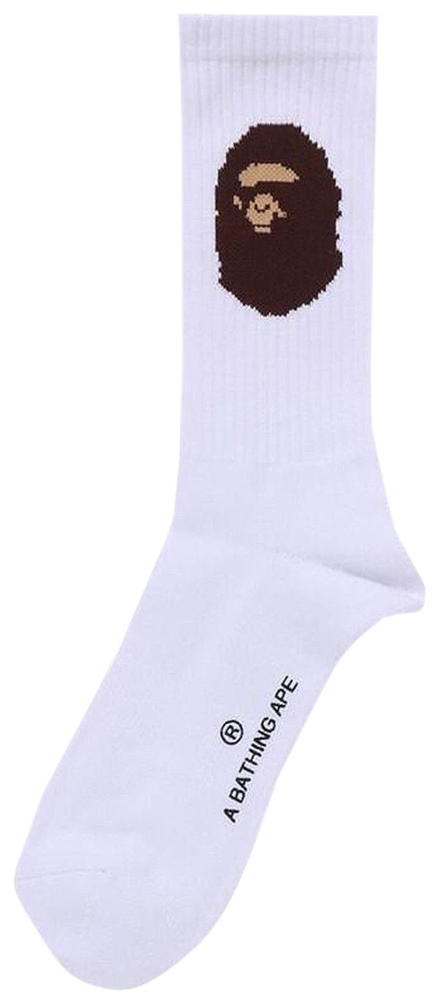 BAPE Ape Head Socks White