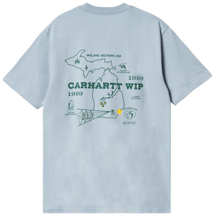Carhartt WIP Home State T Shirt Dusty Ice