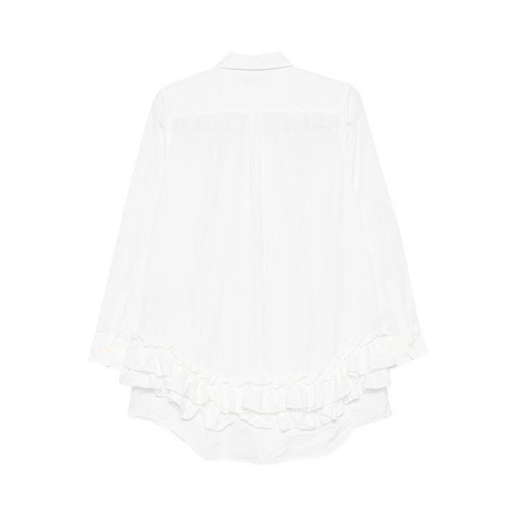 Comme des Garcons Pleated Ruffles Blouse White