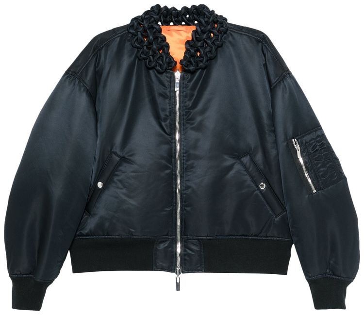 Comme des Garcons Woven Collar Blouson Black