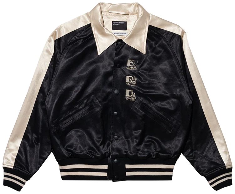Enfants Riches Deprimes Opium Den Varsity NY Edition Jacket BlackIvory