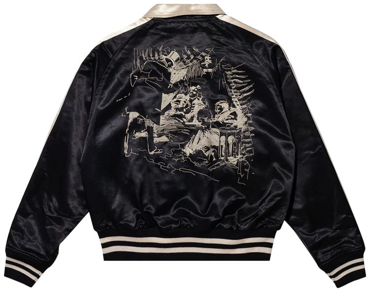 Enfants Riches Deprimes Opium Den Varsity NY Edition Jacket BlackIvory