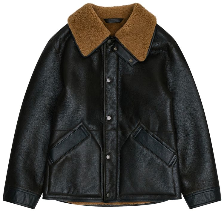 Lemaire Shearling Coat Espresso