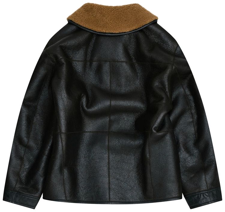 Lemaire Shearling Coat Espresso