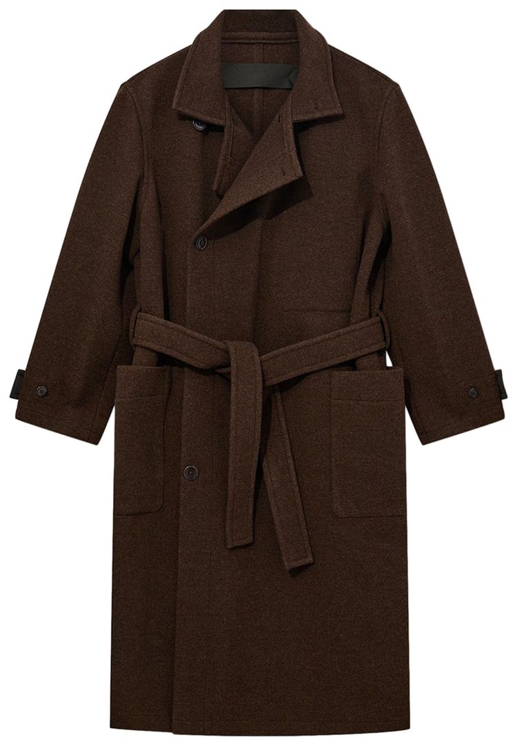 Lemaire Wrap Coat Brown Chine