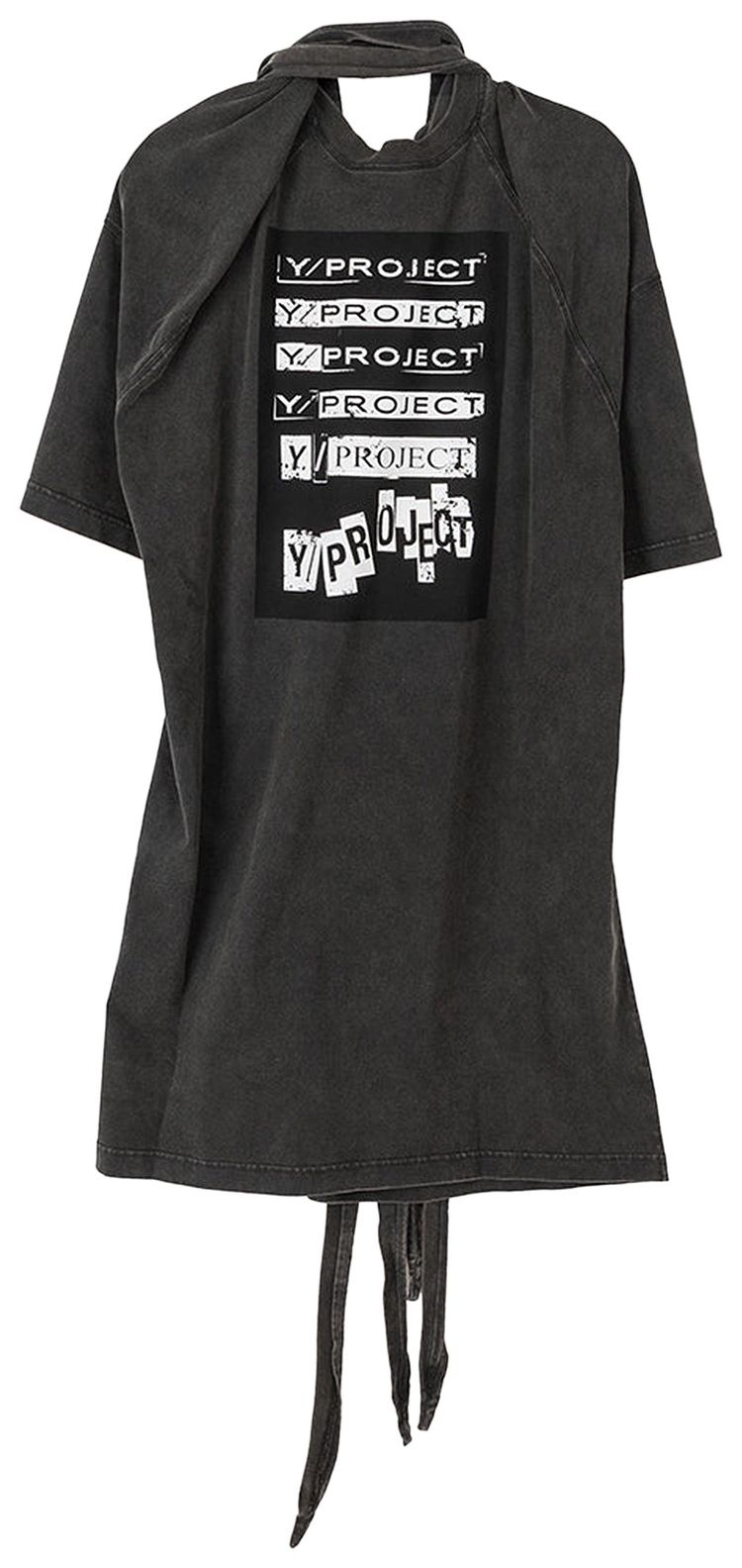 YProject Vintage Rock Band Print Dress Vintage Black