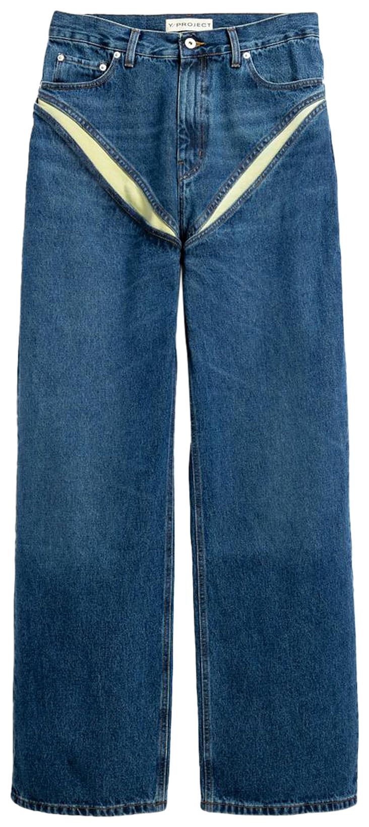 YProject Cut Out Jeans EvergreenIce Blue