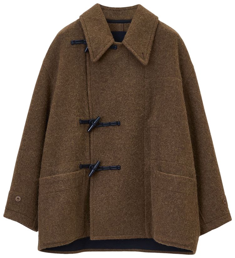 Lemaire Short Duffle Coat Brown