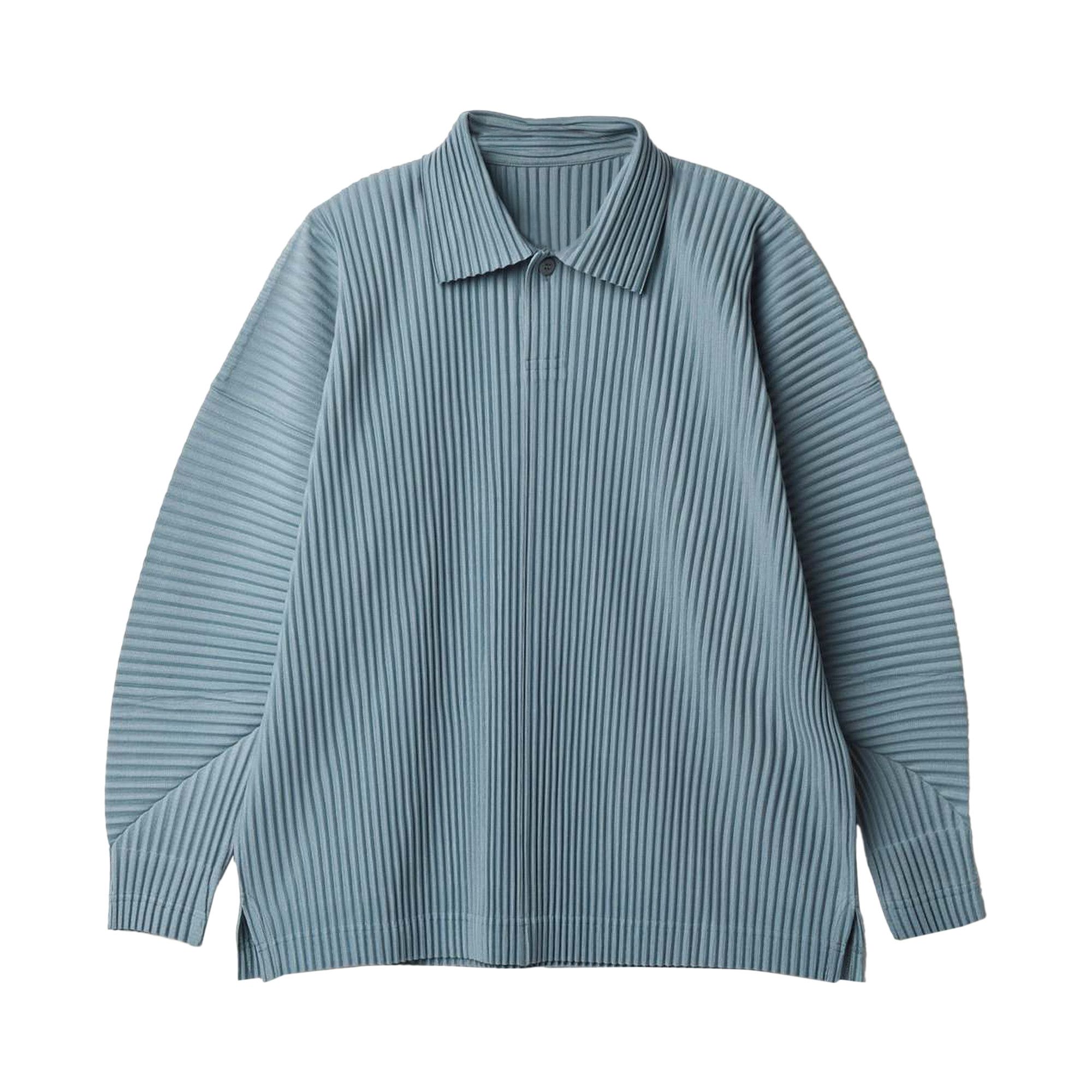 Buy Homme Plissé Issey Miyake August Polo Shirt 'Mint/Grey