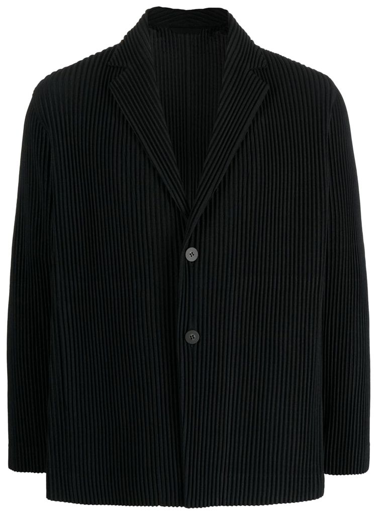 Homme Plisse Issey Miyake Basic Pleated Blazer Black