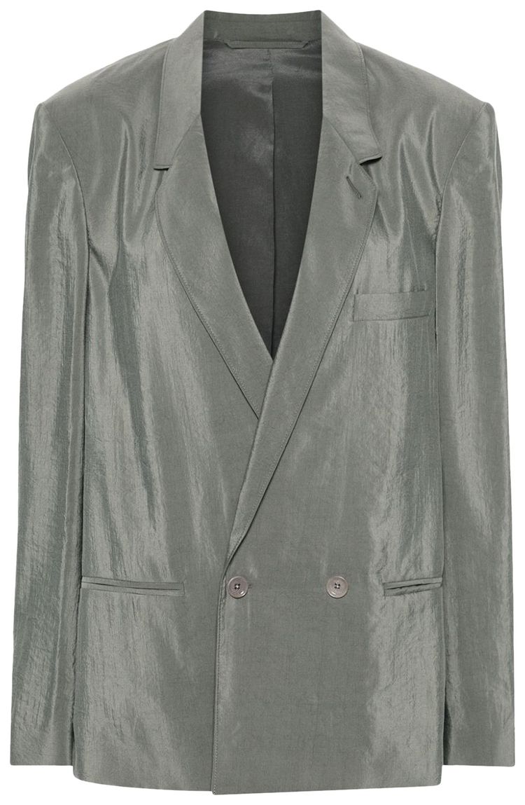 Lemaire Double Breasted Jacket Ash Grey
