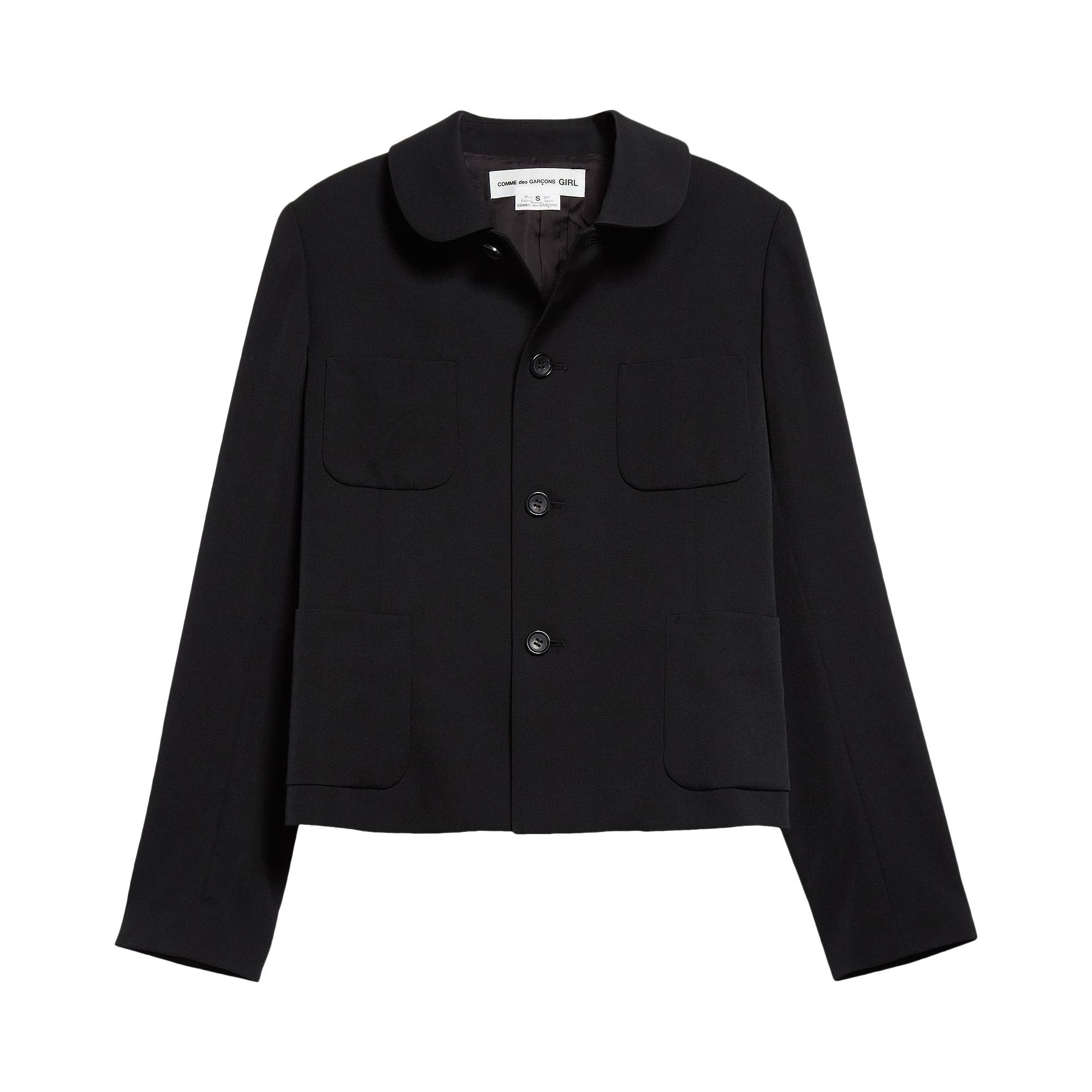 Buy Comme des Garçons Girl Wool Gabardine Jacket 'Black