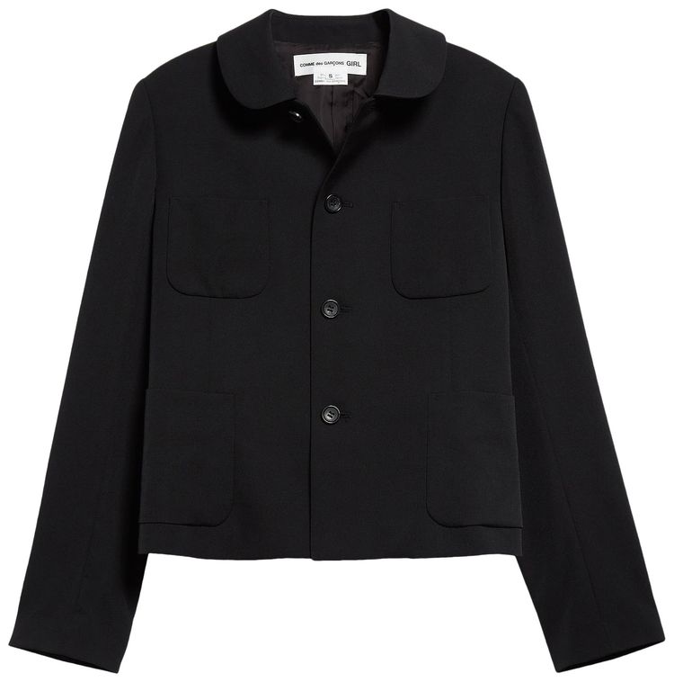 Comme des Garcons Girl Wool Gabardine Jacket Black