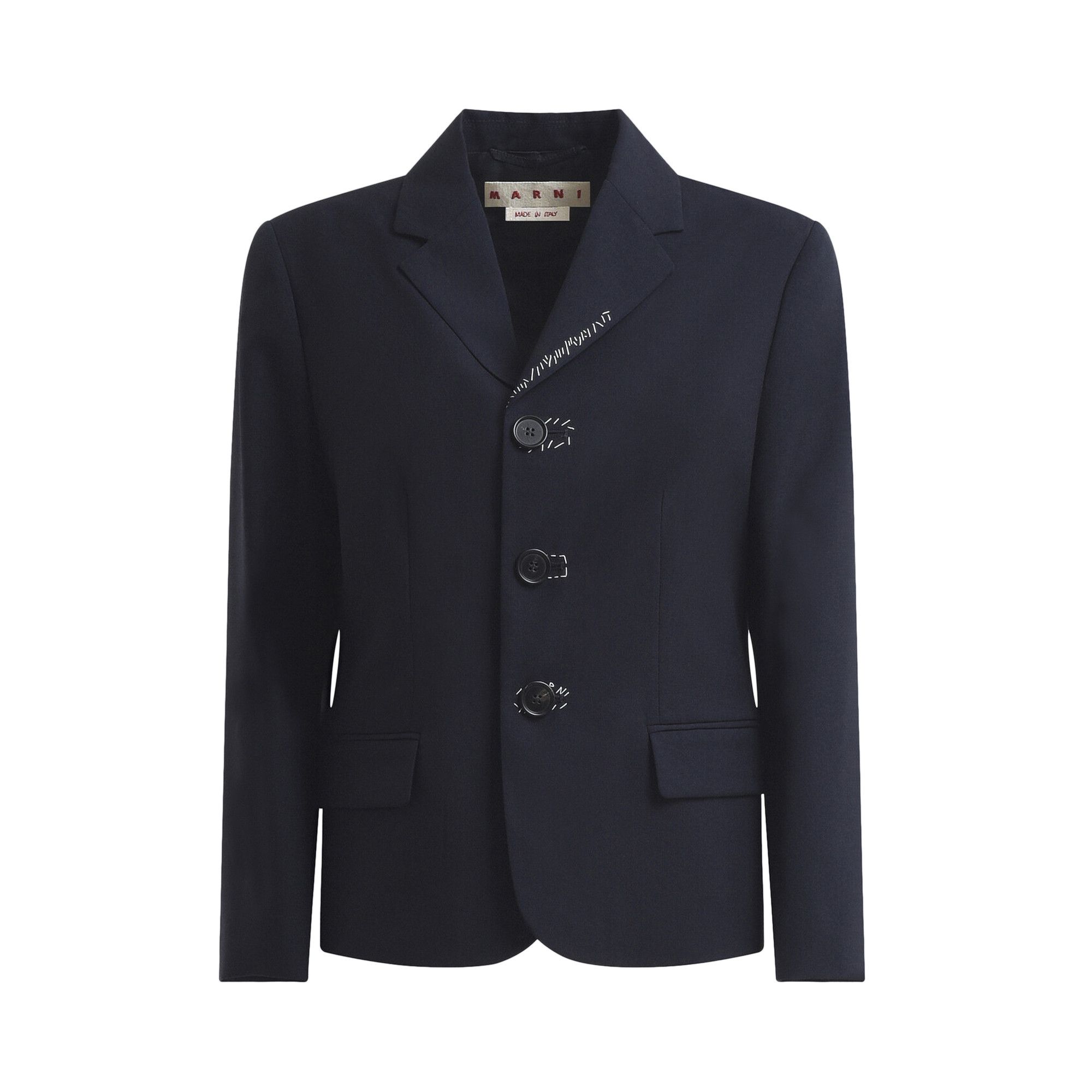 Buy Marni Tropical Wool Jacket 'Blue' - GIMA0202MS TW839 00B99 | GOAT