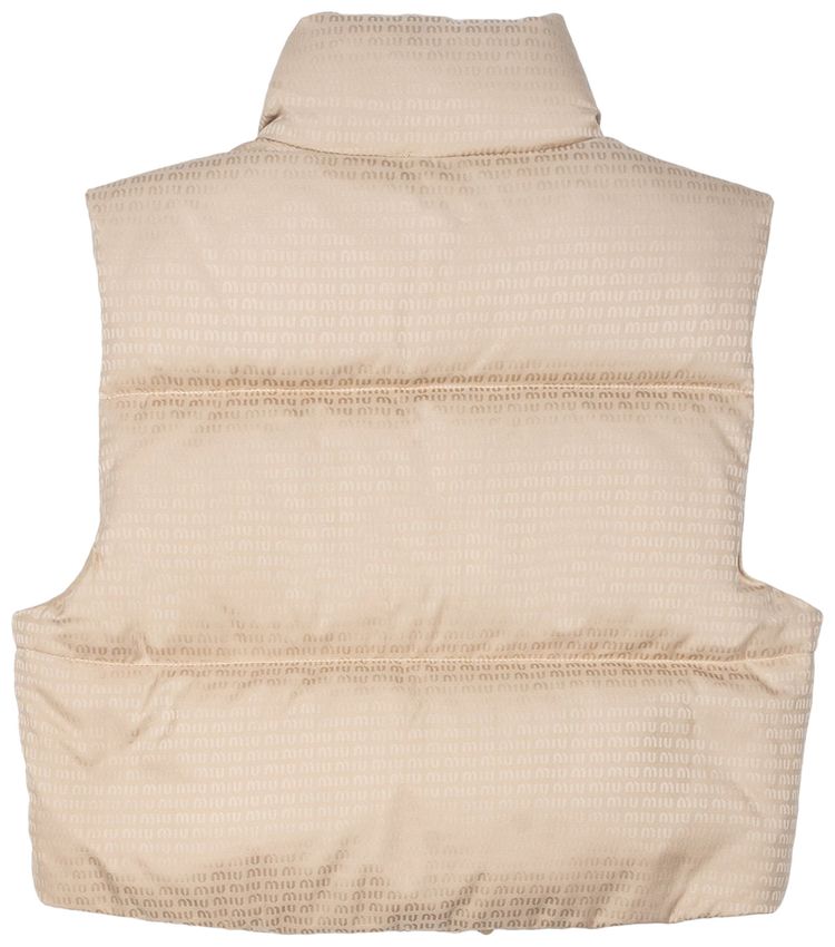 Miu Miu Goose Down Vest Desert Beige