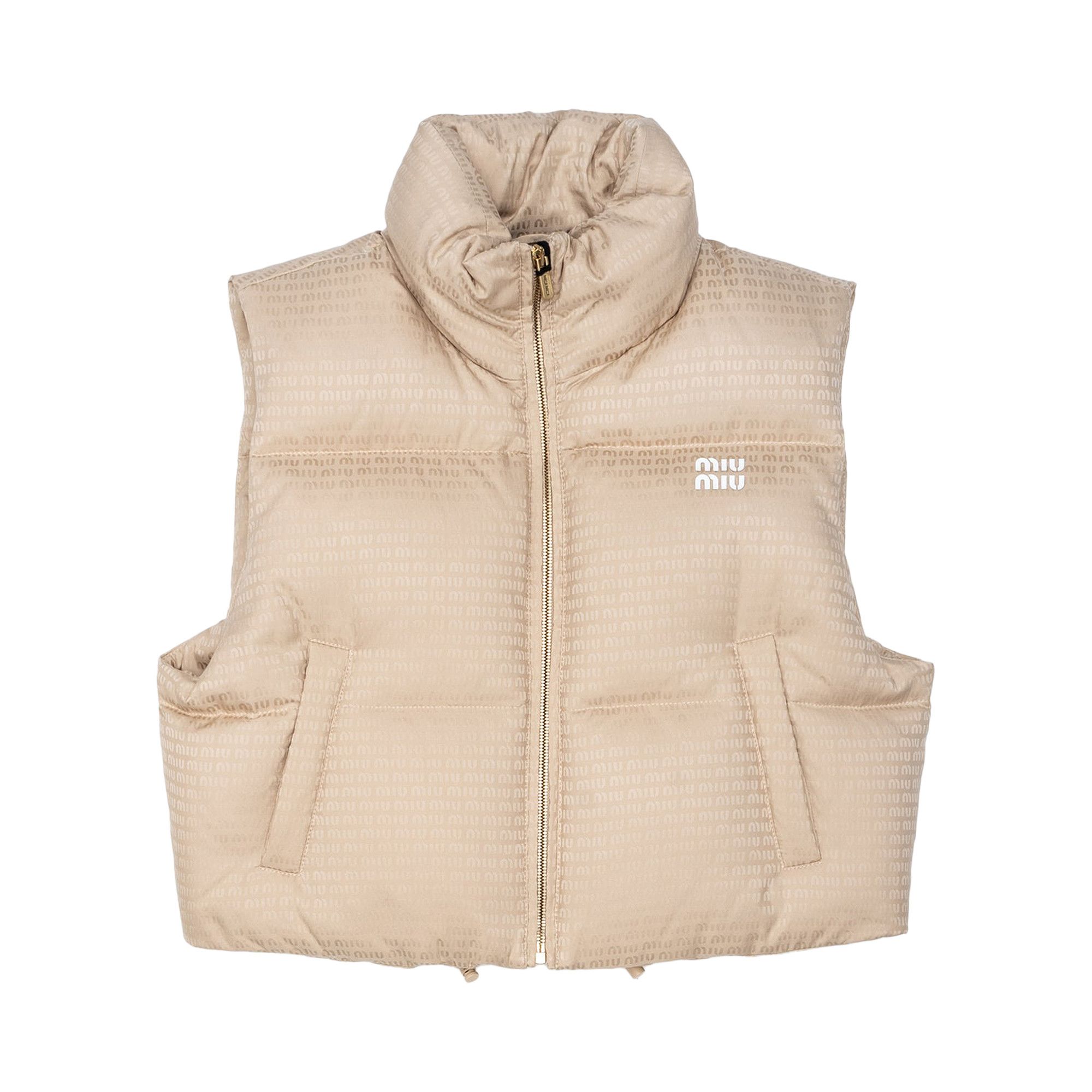 Buy Miu Miu Goose Down Vest 'Desert Beige' - ML1070 15PR