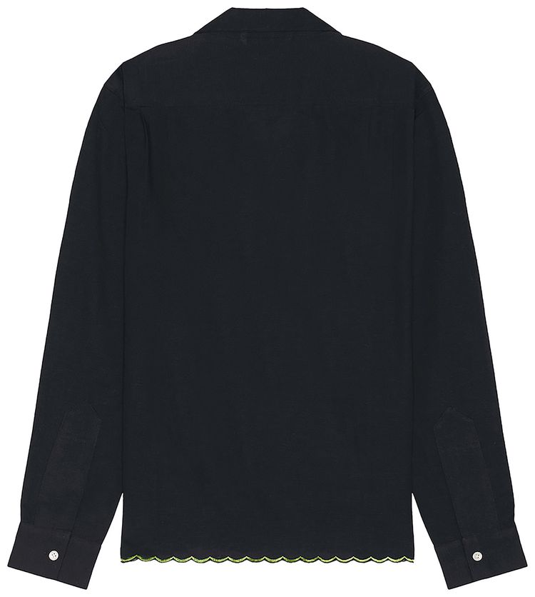 Bode Rosefinch Long Sleeve Shirt Black