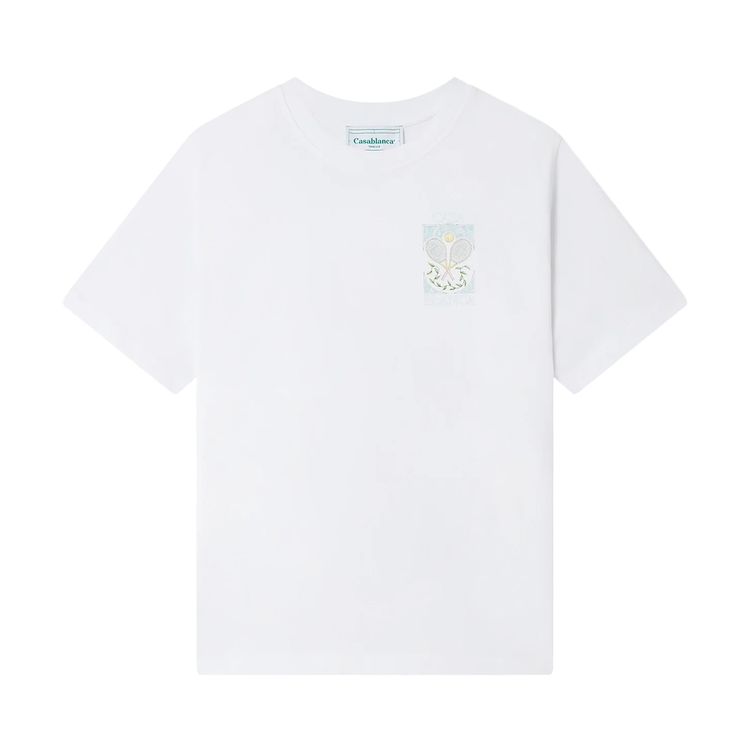 Casablanca Tennis Pastelle T Shirt White