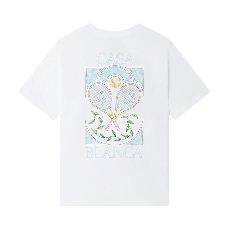 Casablanca Tennis Pastelle T Shirt White