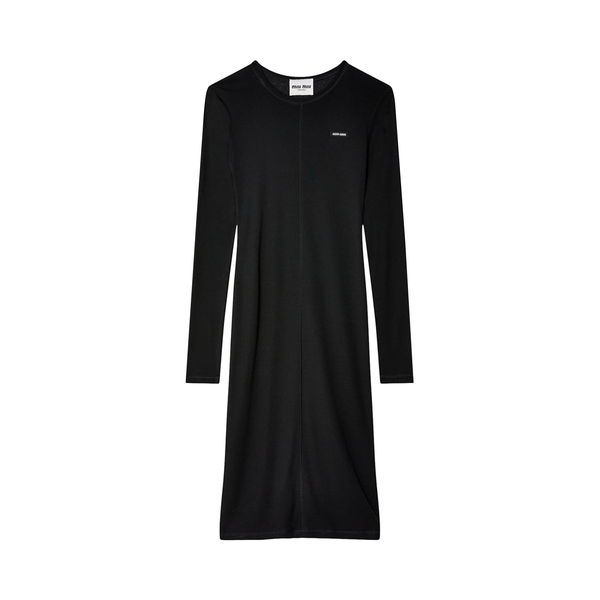 Buy Miu Miu Silk Jersey Dress 'Black' - MF5458 13WN F0002 | GOAT