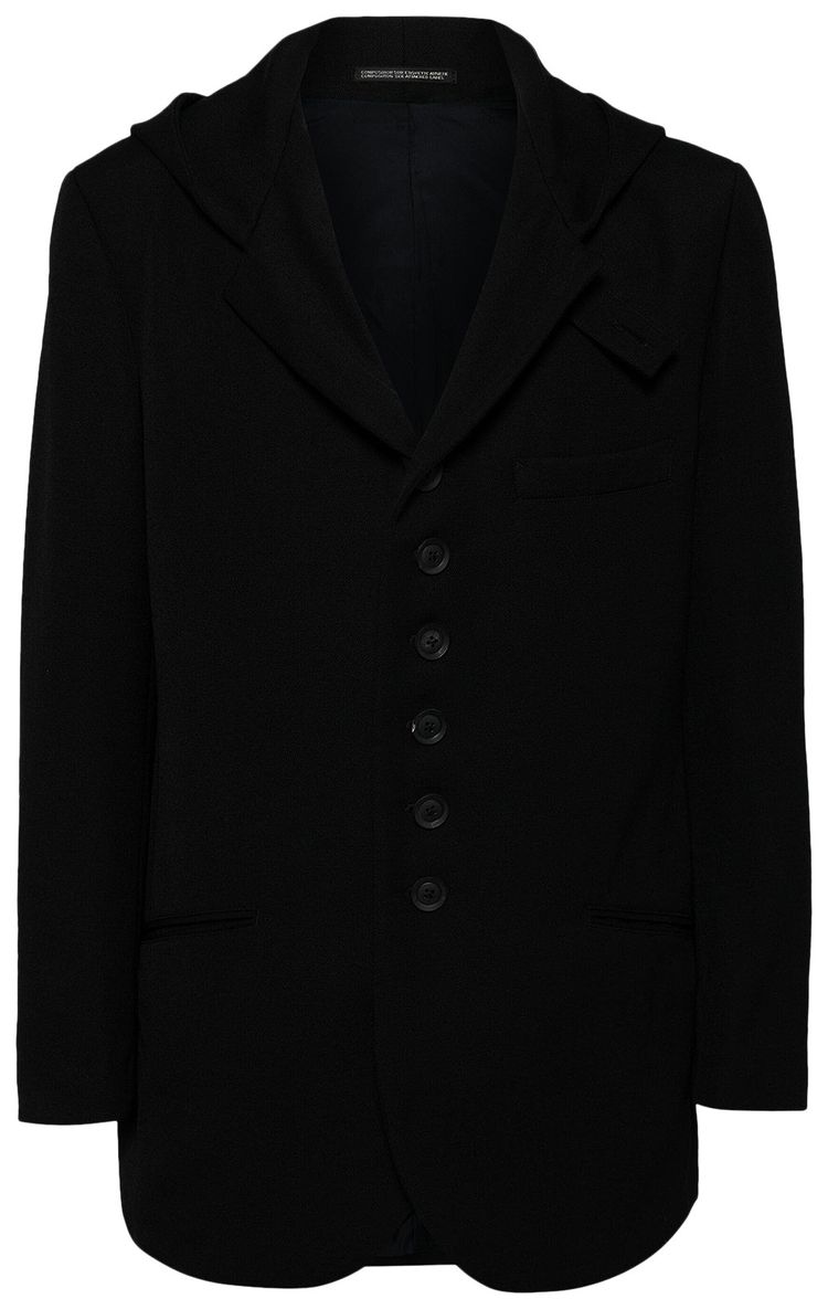 Yohji Yamamoto Pour Homme Wool Hooded Blazer Black